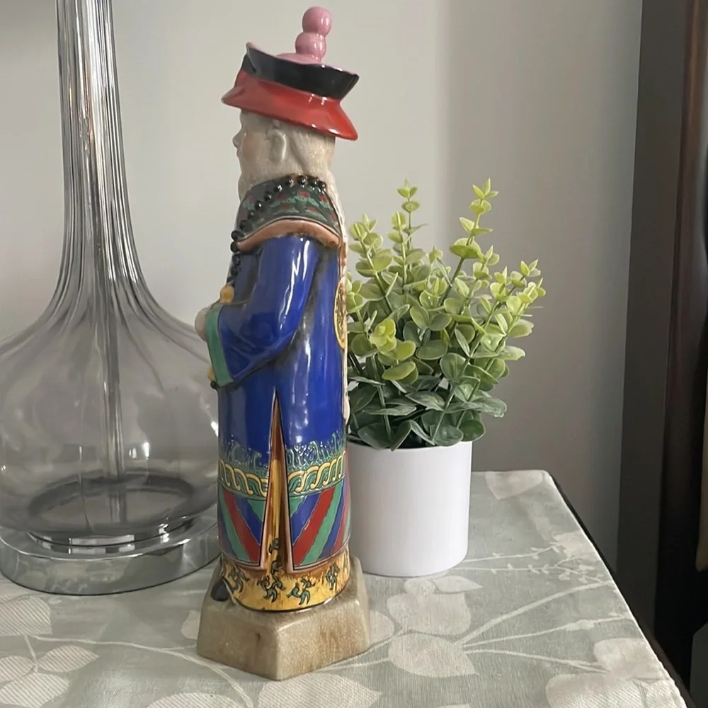 Pier 1 Imports Large Chinese Emperor Yongzheng Porcelein Statue